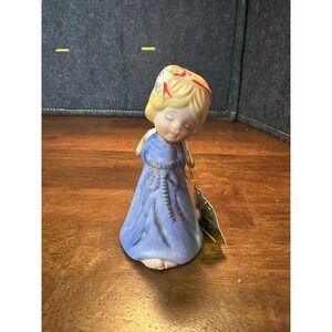 Angel Bell,Bashful Belle, JASCO,‎ Porcelain, Vintage, Christmas, W/Tag, 1978 box